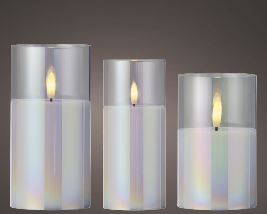 Candle Iris/Warm White 7.5cm  D