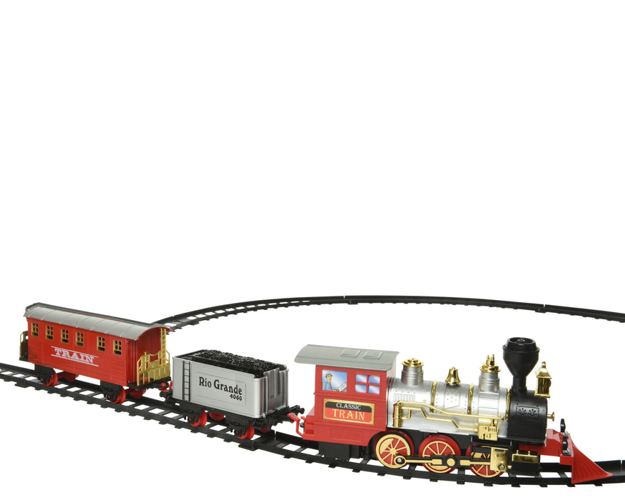 LED Train Locomotive & 2 Cars