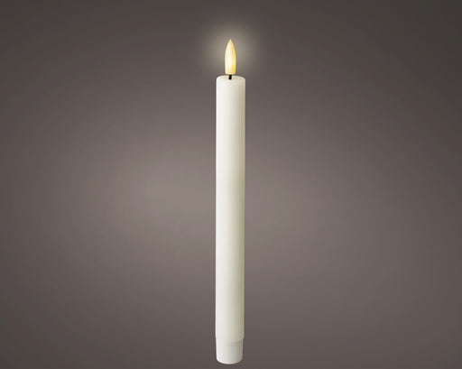 Tapers White/Warm White LED Wick 24.5 cm  Pair