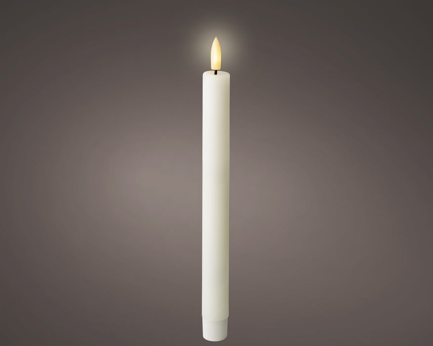 Tapers White/Warm White LED Wick 24.5 cm  Pair