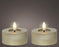 Candle LED Gold/Warm White 7 x 6 cm Tealight Pair