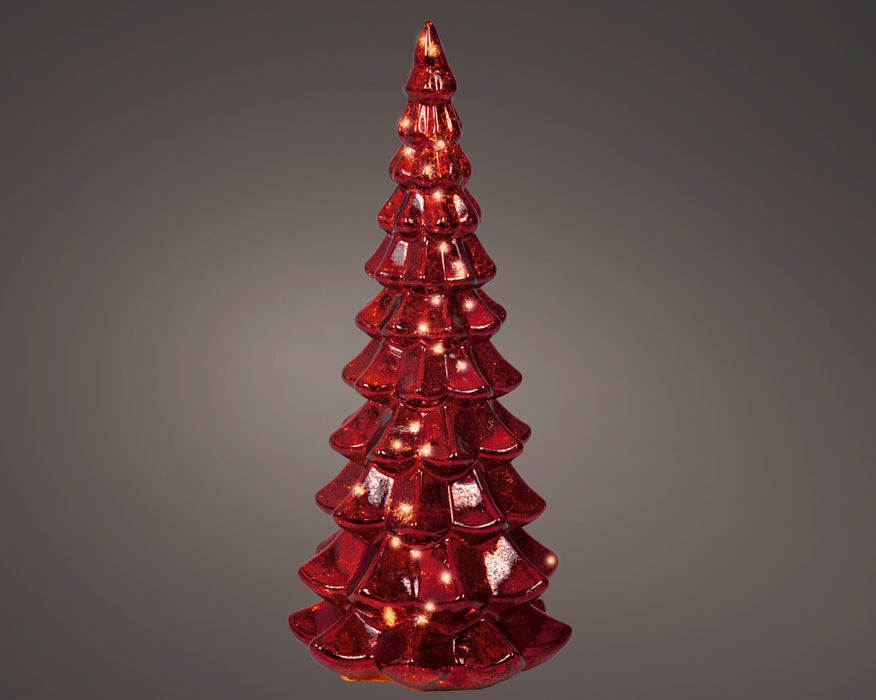 Glass Tree Mico LED rED 32 cm