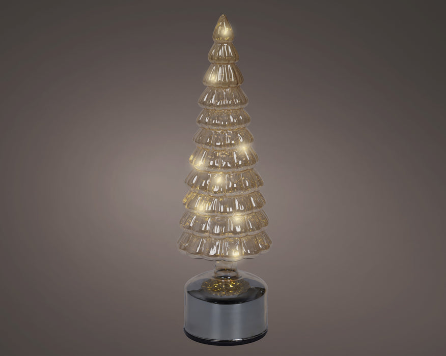 Lights Micro Rotating Glass Tree I/D Amber/Warm White 34cm
