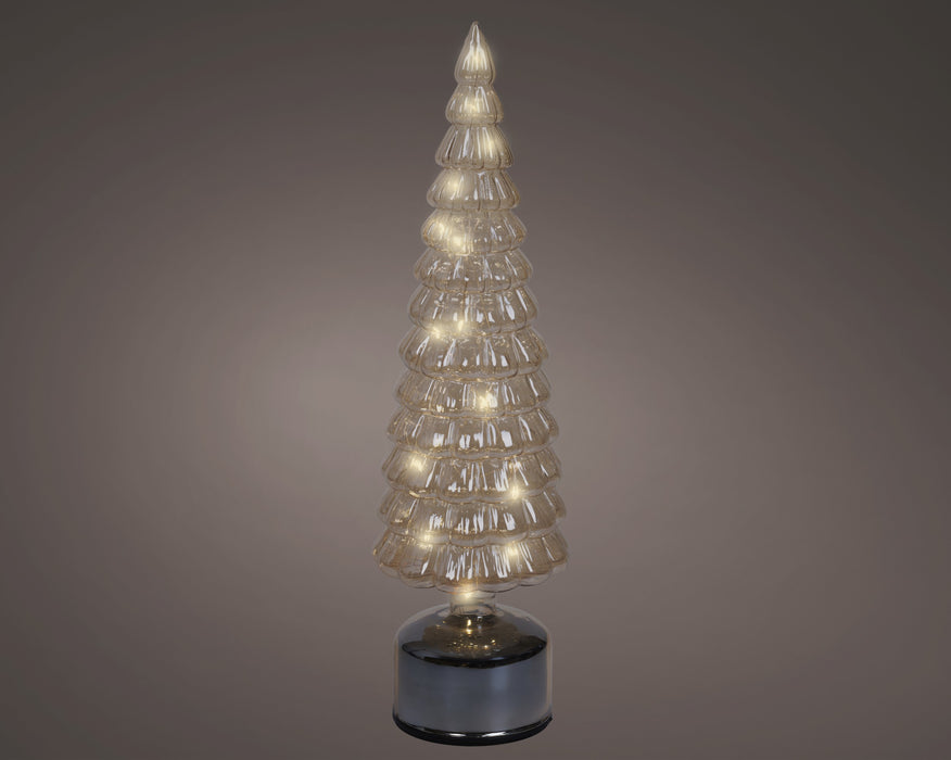 Lights Micro Rotating Glass Tree I/D Amber/Warm White 39cm