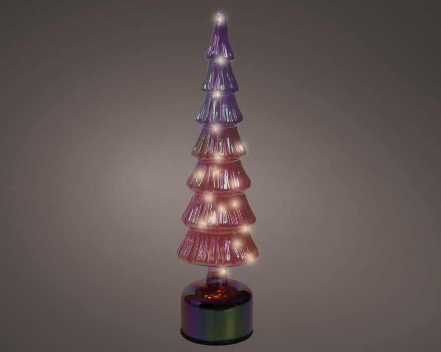 Lights Micro Rotating Glass Tree I/D Pink/Warm White 39cm