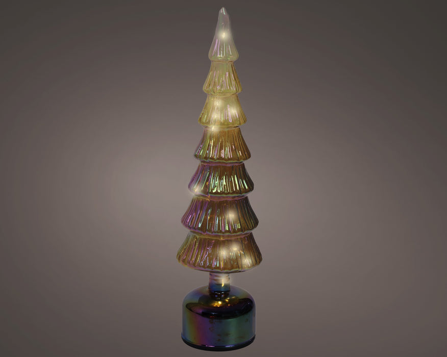 Lights Micro Rotating Glass Tree I/D Brown/Warm White 39cm