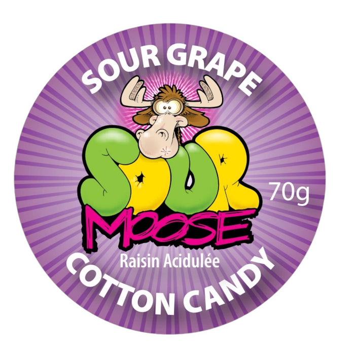NEW SOUR GRAPE COTTON CANDY 70G 1L SET OF 6