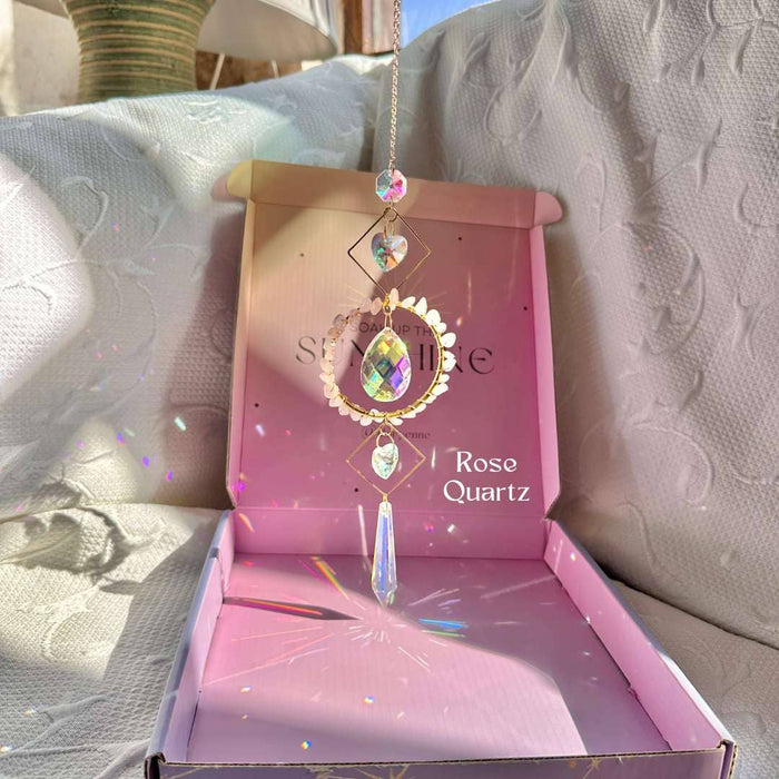 Aura Crystal Suncatcher - Gem Decor Gift for Home