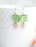 Art Deco Earrings | Leaf Green | Glass Leaf Earrings