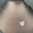 Flower Pattern Heart Charm Necklace