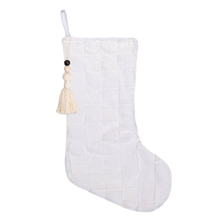 New Textured Festive Christmas Stocking