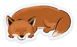 Clear Fox Sticker, 3x2 in.