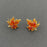 Rhinestone Maple Leaf Earrings