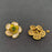 18K Gold Plated Stainless Steel Flower Post Earrings - FGS