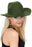 Plain Faux Felt Cowboy Wide Brim Hat