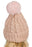 Variegated Cable Knitted Fuzzy Fleece Lined Beanie