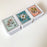 Light Blue Floral Stamp Sticker 2x1.75in