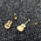Gold Plated Stainless Steel Guitar Stud Earrings - FGS