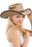 Eyeleted Vintage Burnt Cutter Palm Straw Cowboy Hat
