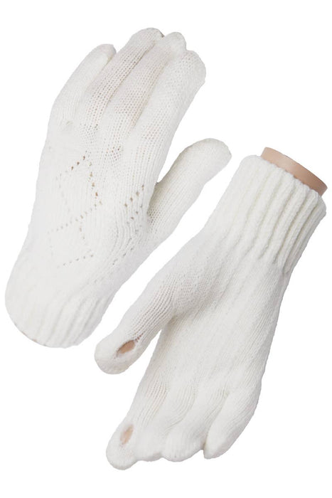 Diamond Vent Slit Fingertip Touchscreen Gloves