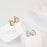 18K Gold Stainless Steel Clear Stone Tear Drop Stud Earrings