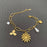 18K Gold Plated Stainless Steel Charm Bracelet MIO66053 -FGS
