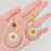 Daisy Pressed Flower Drop-shaped Dangle Earrings -PDF