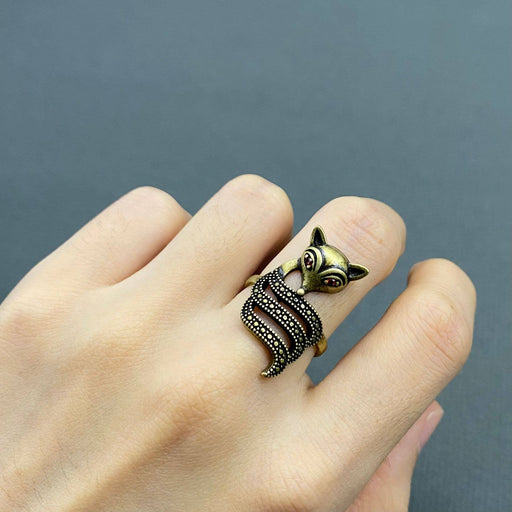 Vintage Fox Bronze Adjustable Ring