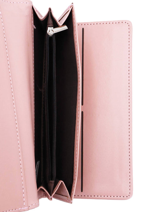Tri-Fold Envelope Faux Vegan Leather Wallet