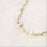 18K Gold PVD Steel Station Pearl Paperclip Chain Bracelet