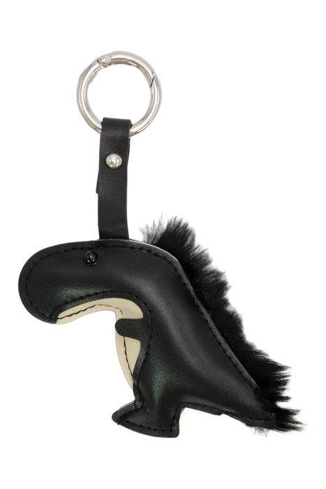 Dinosaur Vegan Leatherwork Metal Key Ring