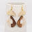 Geometric Shape Resin Wooden Stick Dangle Earrings
