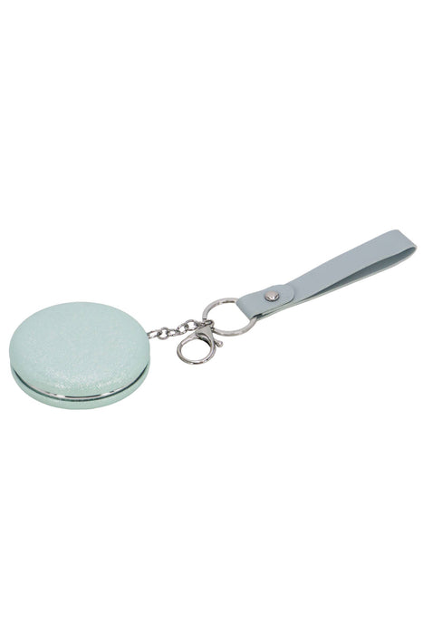 Pearlescent Macaron Compact Mirror Key Chain
