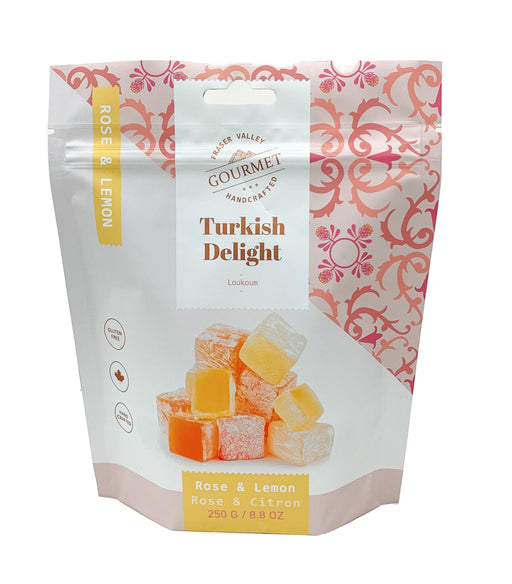 Turkish Delight (Lokum) - Rose and Lemon flavour 250g pouch