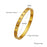 Multi Style 18K Gold Plated Stainless Steel Cuff Bangles-FGS