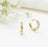 14K Gold Filled PLUS CZ Stone Huggie Earrings