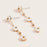 Mother of Pearl Floral Chain Drop Earrings