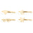 18k Gold PVD Coated Stainless Steel Symbol Stacking Rings