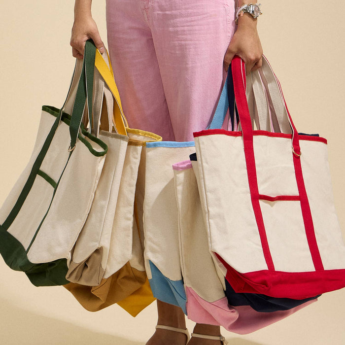 Ecofriendly Cotton Canvas Carry Tote with Charm Holder