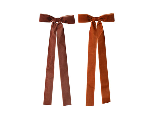 Bow Velvet Brown/Rust 4 x 40 cm Pack of 3