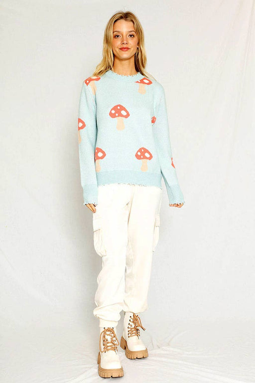 Mushroom knit sweater