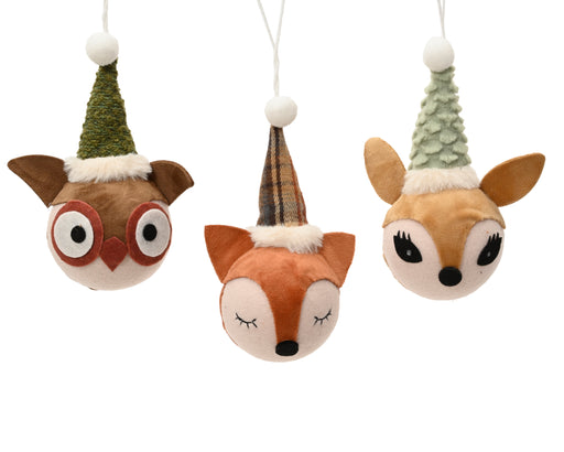 Orn Animals Owl/Fox/Deer