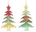 Orn Christmas Tree with Star Multi Colour