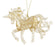 Orn Unicorn with Gold Glitter