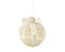 Orn Ball White/Gold with Bow & Rose