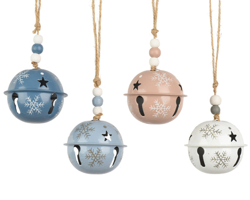 Bell Hanging with Snowflakes Assorted