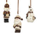 Orn Polar Bear/Santa/ Snowman Brown/Tan