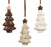 Orn Christmas Tree with Star Brown/Tan/Cream