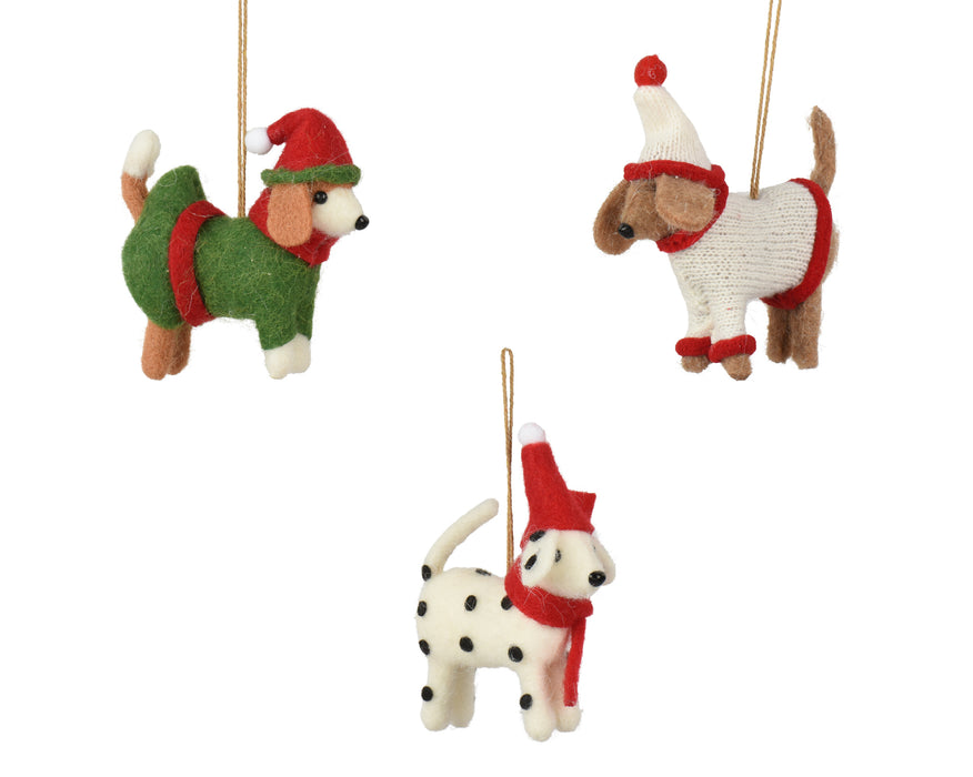 Orn Dogs dressed for Winter
