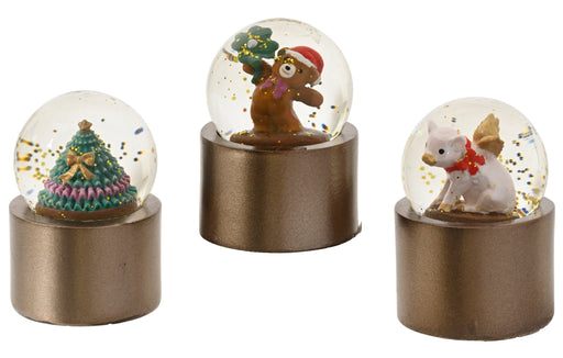 Snow Globe Tree/Bear/Flying Pig Brown Base